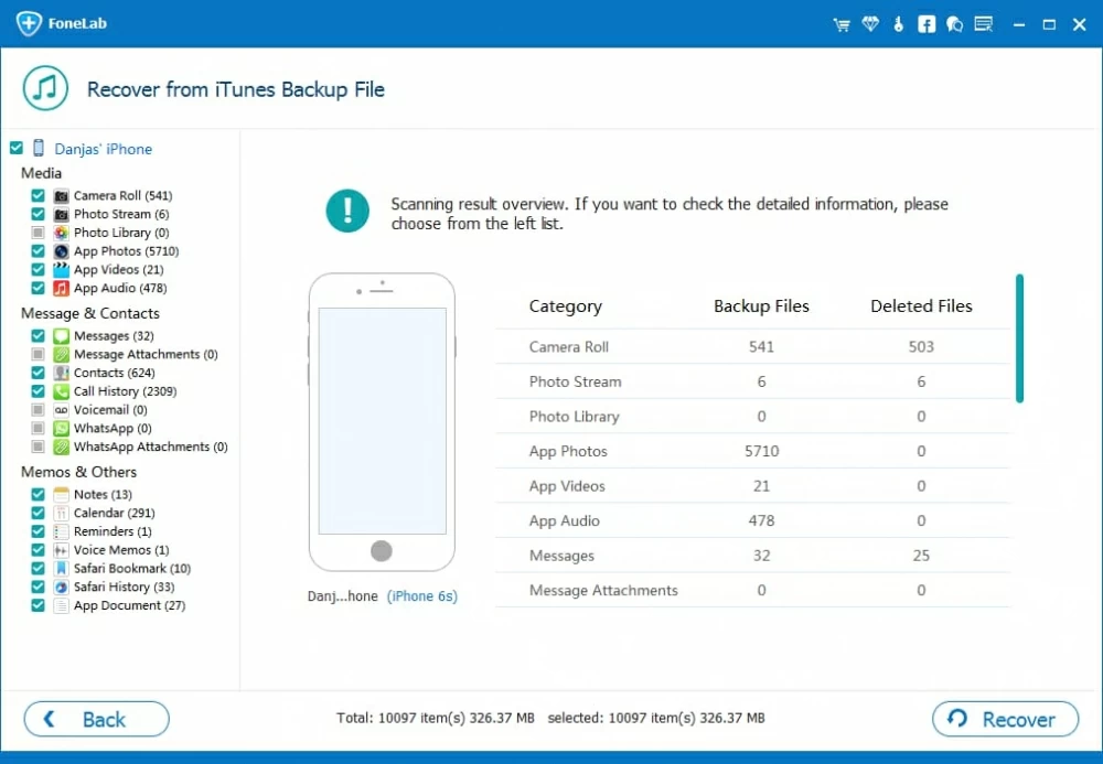 Obtenga notas de iPhone de la copia de seguridad de iTunes