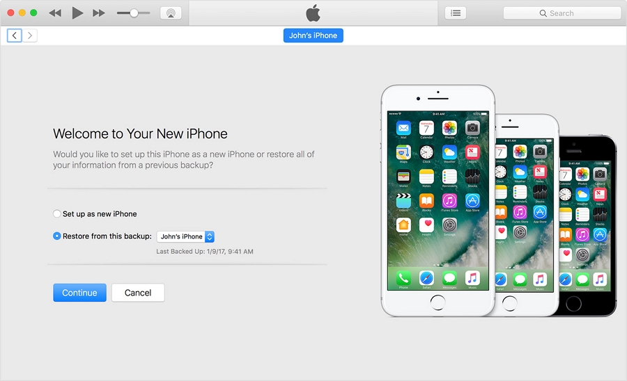 Active su iPhone a través de iTunes