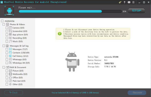 Cómo usar la recuperación móvil de Minitool para Android