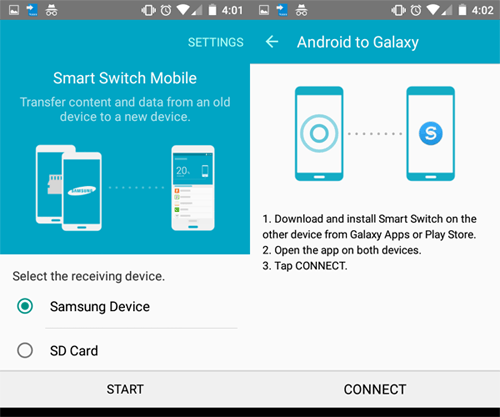 Transferencia de contactos de LG a Samsung
