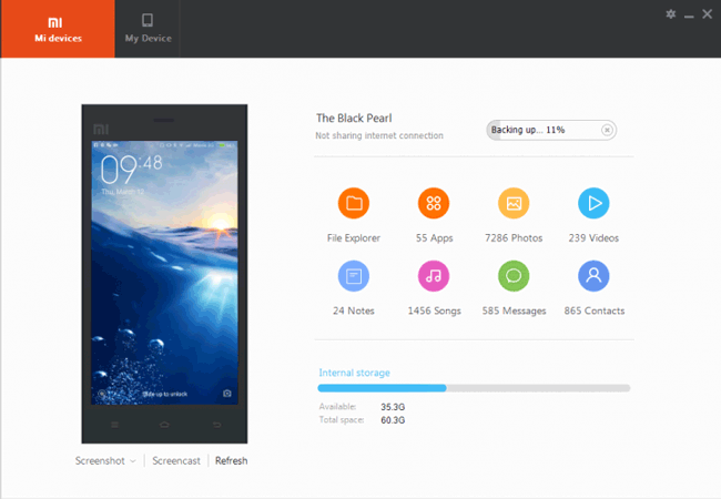 Realice una copia de seguridad de Redmi con Mi PC Suite