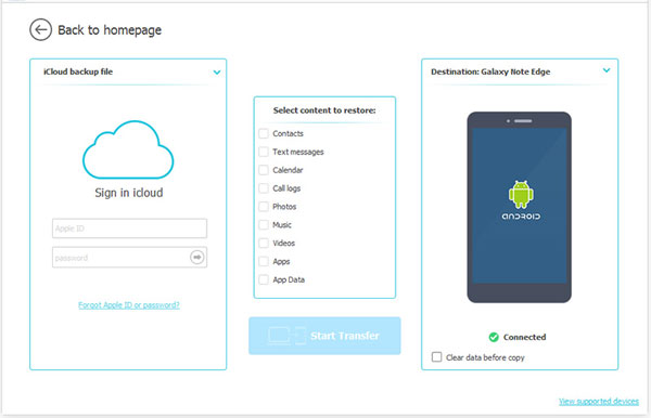 Iniciar sesión en iCloud