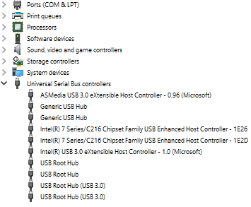 Modificar el centro genérico USB