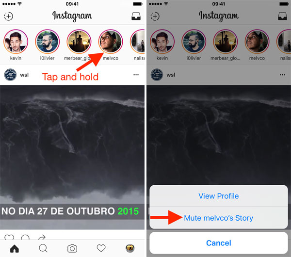 Cómo silenciar la historia de Instagram