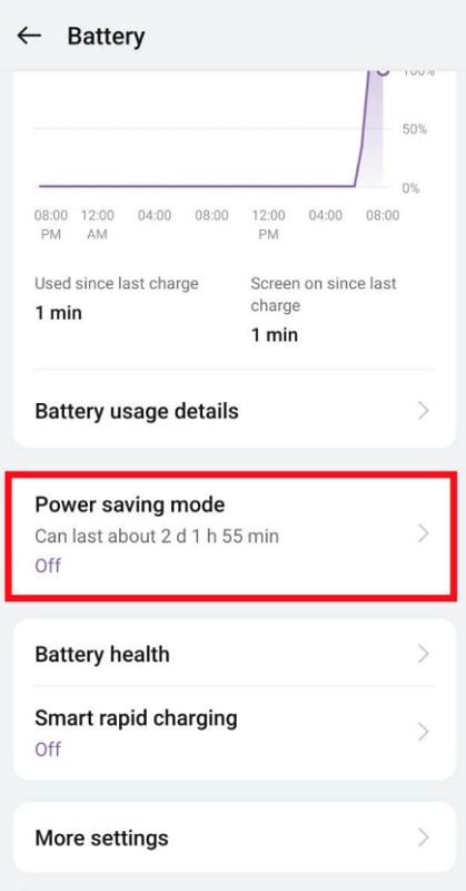 Ajustar el modo de ahorro de energía