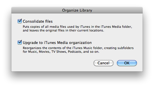 Consolidar archivos de medios de la biblioteca de iTunes