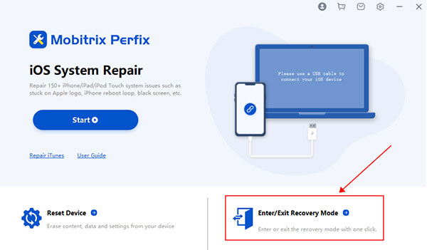 Perfix Seleccione el modo de recuperación Intro o Salida
