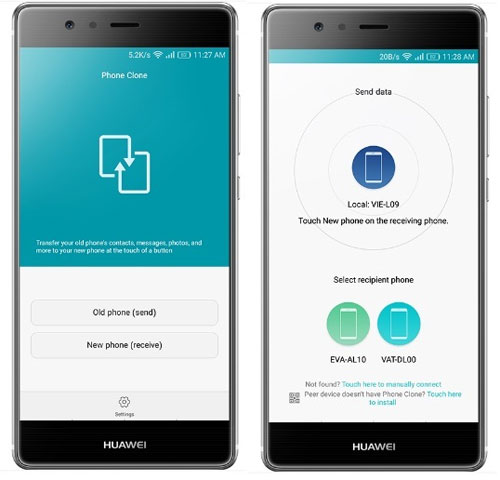 Transferir datos de otro teléfono a Huawei con clon de teléfono
