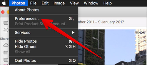 aplicación de fotos en Mac