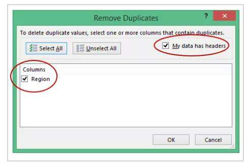 Eliminar los duplicados en Excel