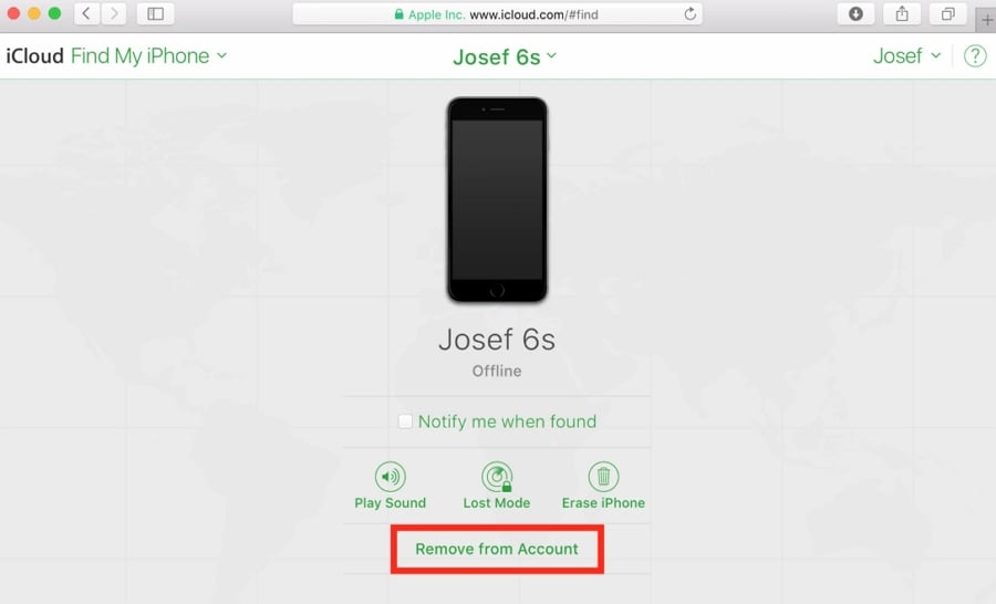 Pídale al propietario que apague el bloqueo de activación de forma remota 