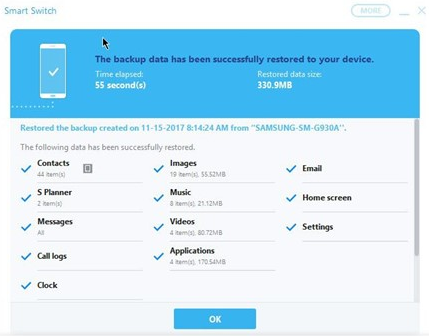 Enviar archivos desde PC a Samsung S24 con Smart Switch