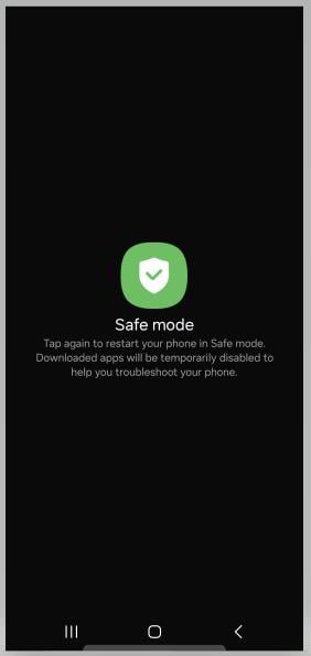 Ingrese el modo seguro en Samsung