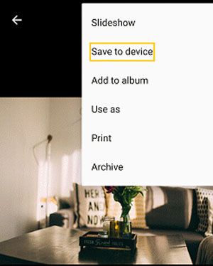 Transfiera Google Photos a la Galería Samsung a través de la aplicación Google Photos