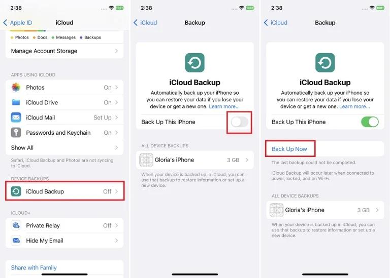 Asegure todos sus datos utilizando la copia de seguridad de iCloud