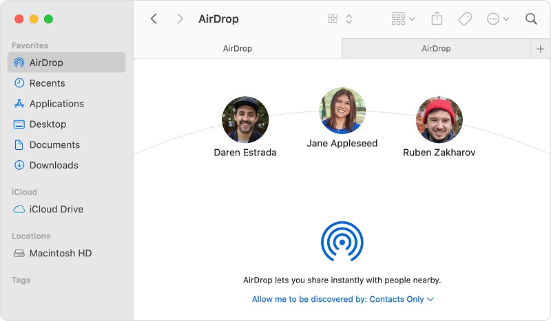 Airdrop on Mac