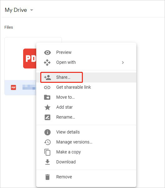 Compartir archivos a través de Google Drive