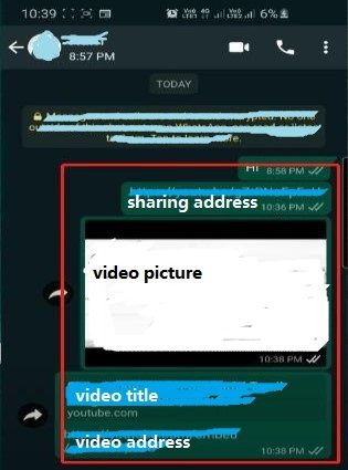 Cómo compartir un video de carga en WhatsApp de YouTube con miniatura