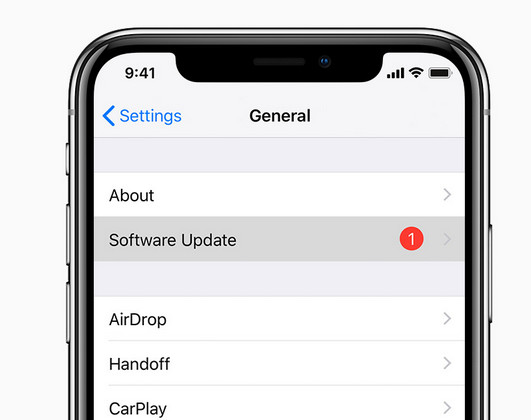 Actualizar iOS para arreglar el fantasma de iPhone
