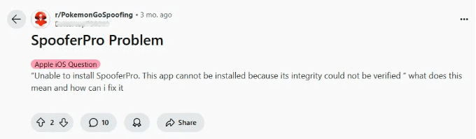spooFerPro no se puede instalar