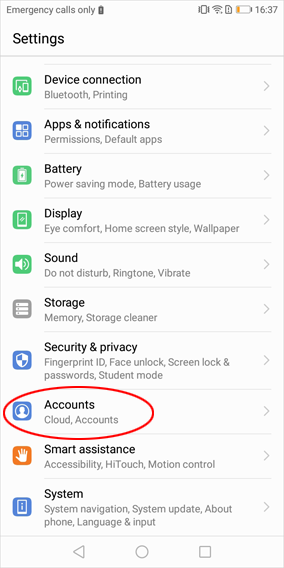 Mueva los contactos de Android a Gmail
