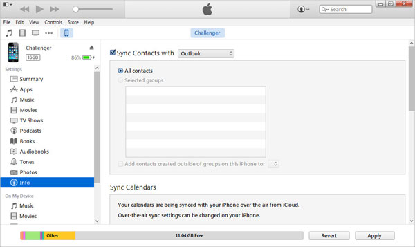 Cómo importar contactos de Outlook a iPhone a través de iTunes