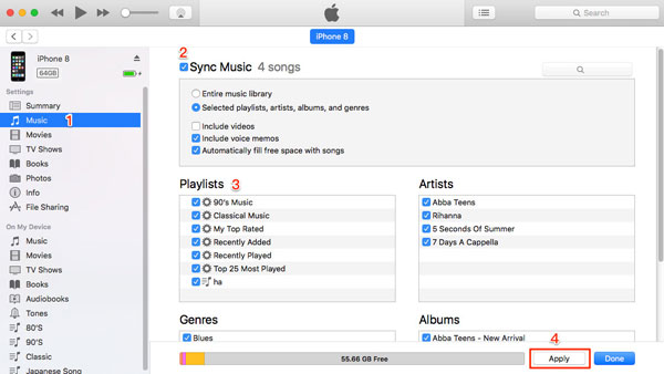 Mueva los datos de Android a iPhone con iTunes
