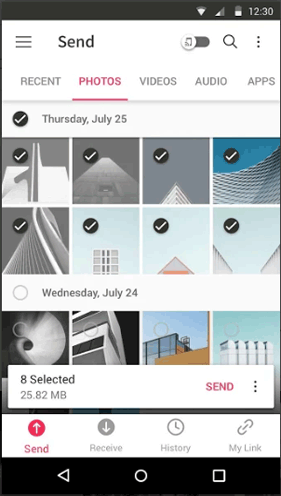 Transferir aplicaciones a través de wifi apk como enviar cualquier lugar