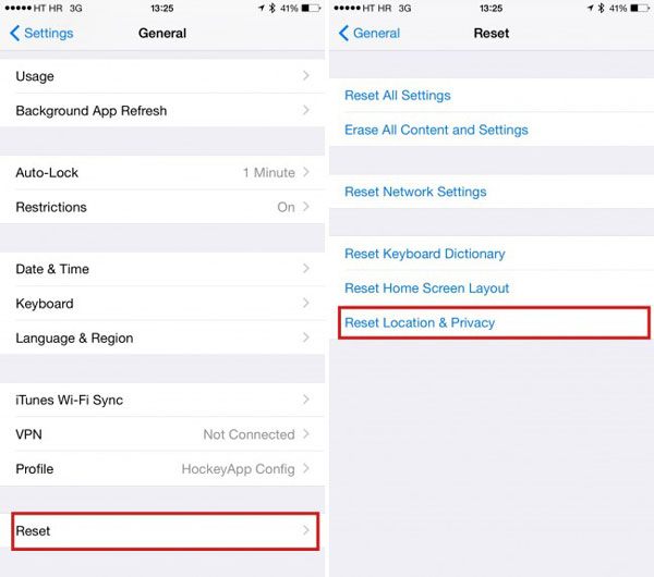 Restablecer la configuración de confianza