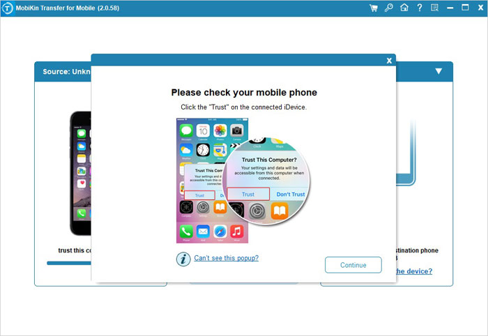 Lanzar Trasfer para dispositivos móviles