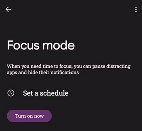 Modo de enfoque en Android
