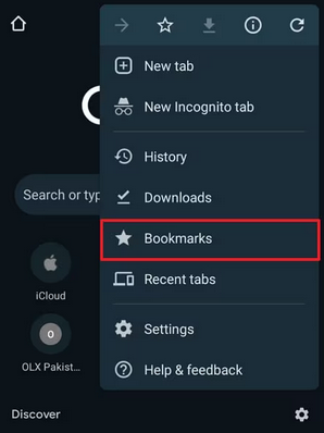Cómo recuperar los marcadores eliminados Chrome Android a través de la eliminación de deshacer