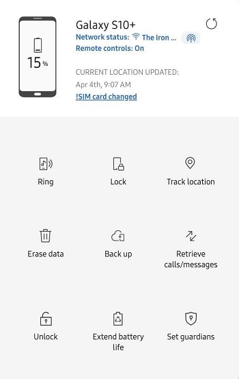 Desbloquee el bloqueo de patrones de Samsung sin perder datos a través de Buscar mi móvil