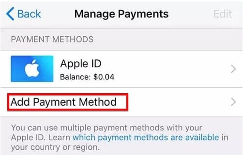 Actualizó sus métodos de pago