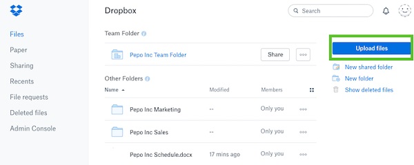 Transferir archivos de PC a teléfono por Dropbox