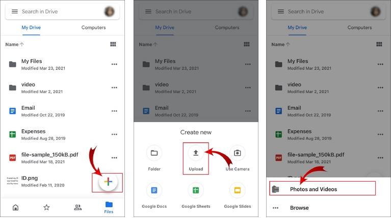 Subir fotos en Google Drive