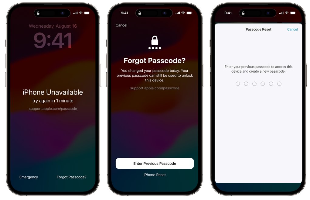 Restablecer el código de acceso del iPhone 14 sin perder datos
