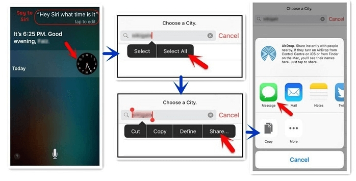   Use Siri para abrir el mensaje