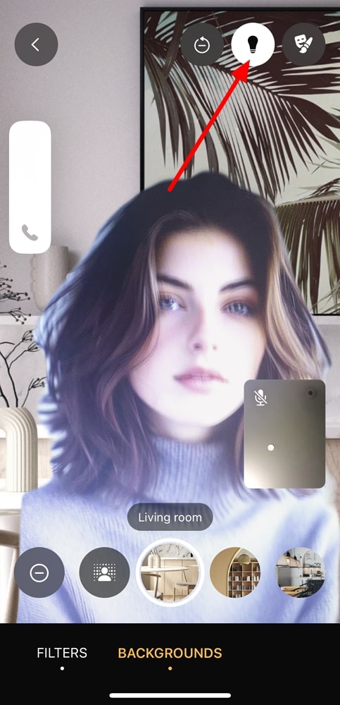 Prueba el icono de bulbo desde el iPhone