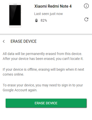 Restablecer un teléfono inteligente OnePlus al buscar mi dispositivo